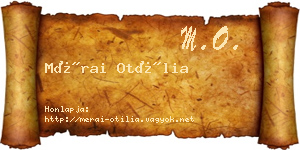 Mérai Otília névjegykártya